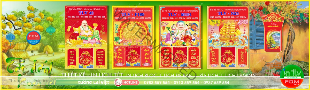 In Bìa Lịch Treo Tường Gắn Bloc