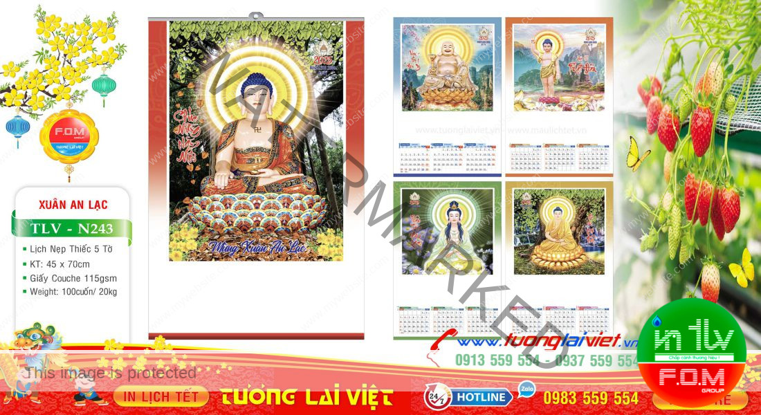 Mẫu Lịch Tờ Phật Giáo