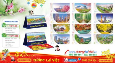 Mẫu Lịch Để Bàn Cảnh Đẹp Nhật Bản