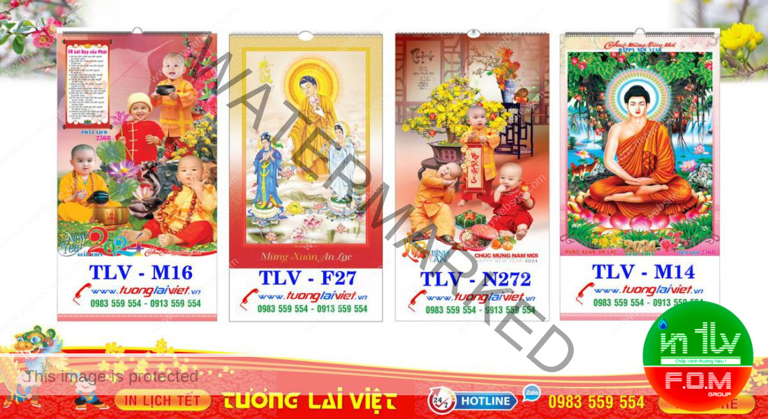 Mẫu Lịch Tết Phật Giáo