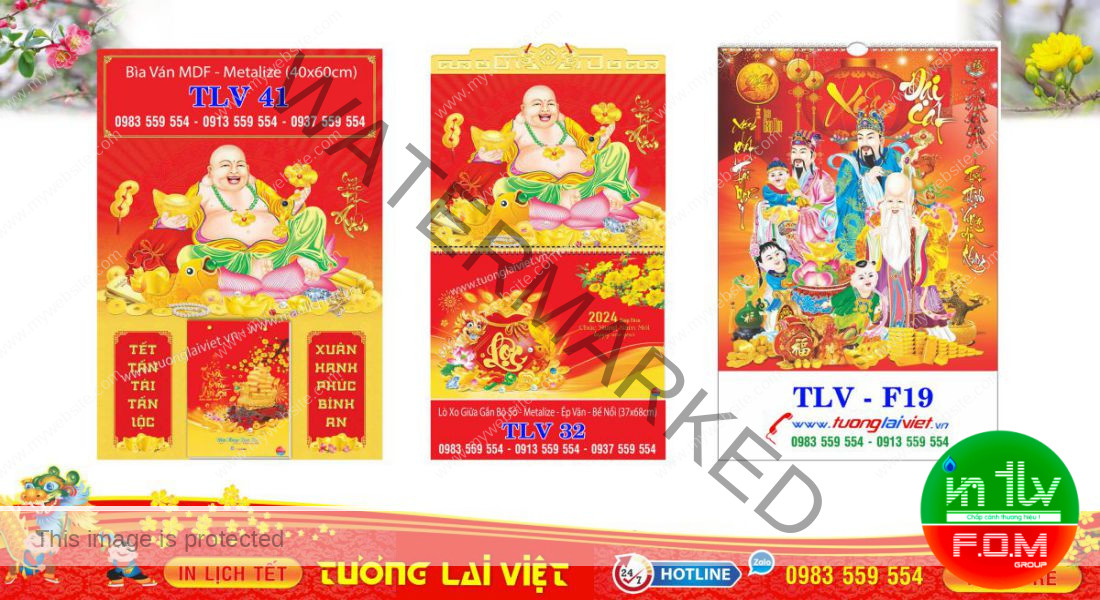 Mẫu Lịch Tết Phật Di Lặc